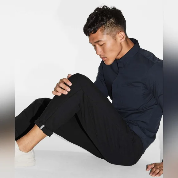 Lululemon Commission Pant Slim Warpstreme 34" Black Pants Mens Size 30 Active - Picture 9 of 9